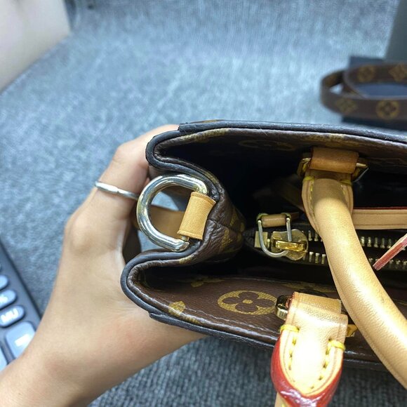 100% Authentic Louis Vuitton Montaigne BB Brown Monogram Canvas Satchel Bag - Picture 11 of 16